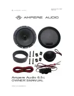 Ampere Audio 6.5C DREAM SERIES Owner'S Manual предпросмотр