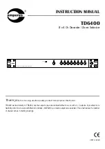 Preview for 1 page of Amperes TD6400 Instruction Manual