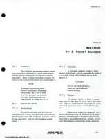 Preview for 72 page of Ampex AG-440 B Operation And Maintenance Manual