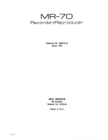 Preview for 9 page of Ampex MR-70 User Manual