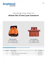 Amphenol ePower-lite C10-738985-2XP1 Cable Assembly Work Instruction preview