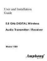 Amphony 1500 User And Installation Manual preview