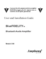 Amphony 300 BlueFIDELITY User And Installation Manual предпросмотр