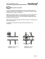 Preview for 3 page of Amphony H500 User And Installation Manual