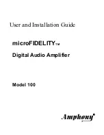 Amphony microFIDELITY 100 User And Installation Manual preview