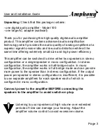 Preview for 3 page of Amphony microFIDELITY 100 User And Installation Manual