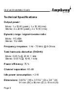 Preview for 8 page of Amphony microFIDELITY 100 User And Installation Manual