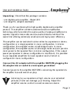 Preview for 3 page of Amphony microFIDELITY 200 User And Installation Manual