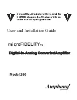 Amphony microFIDELITY 250 User And Installation Manual preview