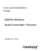 Amphony RX1 User And Installation Manual preview