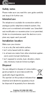 Preview for 14 page of Amplicom PowerTel 6 Operating Instructions Manual