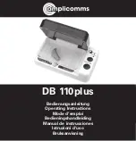 Amplicomms DB 110plus Operating Instructions Manual предпросмотр