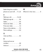 Preview for 87 page of Amplicomms PowerTel M6300 Operating Instructions Manual