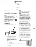 Preview for 2 page of Amplicomms ptv100 Operating Instructions Manual