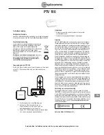 Preview for 5 page of Amplicomms ptv100 Operating Instructions Manual