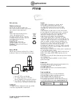 Preview for 9 page of Amplicomms ptv100 Operating Instructions Manual