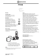 Preview for 11 page of Amplicomms ptv100 Operating Instructions Manual