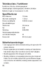 Preview for 89 page of Amplicomms TCL 250 Operating Instructions Manual