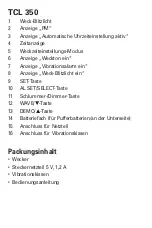 Preview for 3 page of Amplicomms TCL 350 Operating Instructions Manual