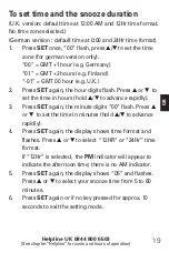 Preview for 22 page of Amplicomms TCL 350 Operating Instructions Manual