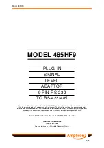 Amplicon 485HF9 Instruction Manual preview