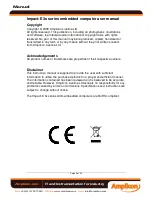 Preview for 2 page of Amplicon Impact-E 30 User Manual