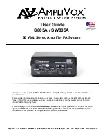 AmpliVox S805A User Manual предпросмотр