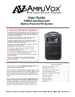 AmpliVox SW800 User Manual preview