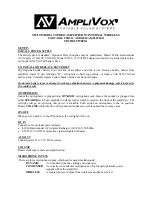 Preview for 1 page of AmpliVox SW805A User Manual