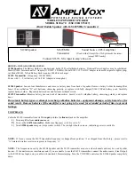 AmpliVox WIRELESS POWERED SPEAKER S1204-70 User Manual предпросмотр