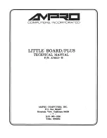 Предварительный просмотр 1 страницы Ampro Little Board Technical Manual