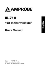 Предварительный просмотр 3 страницы Amprobe 560IR710 User Manual