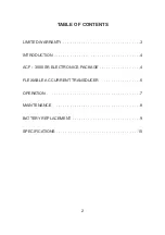 Preview for 2 page of Amprobe ACF-3000 SR Operating Instructions Manual