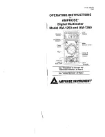 Amprobe AM-1250 Operating Instructions Manual preview