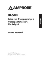 Preview for 3 page of Amprobe IR-500 User Manual