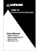 Preview for 1 page of Amprobe TIME-10 User Manual