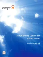 Preview for 1 page of Ampt String Optimizer V1500 Series Installation Manual