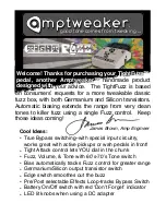 Preview for 1 page of Amptweaker TIGHTFUZZ User Manual