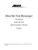 Preview for 1 page of AMR 180-0621 User Manual