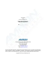 Предварительный просмотр 1 страницы Amron 2820A-02 User Manual