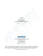 Preview for 1 page of Amron 2830R/24 Series User Manual