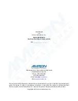 Предварительный просмотр 1 страницы Amron Amcom II 2825R-7002 User Manual