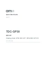 AMS TDC-GP30 Quick Start Manual preview