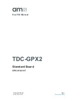 Предварительный просмотр 1 страницы AMS TDC-GPX2 Manual