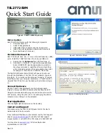 Предварительный просмотр 1 страницы AMS TSL2772 EVM Quick Start Manual