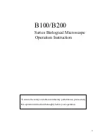 Preview for 1 page of AmScope B100 Operation Instruction Manual