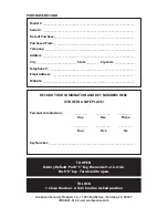 Preview for 6 page of AMSEC BF912 Operating Instructions And Warranty