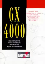 Preview for 1 page of AMSTRAD GX4000 User Instructions