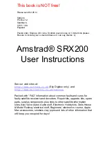 Preview for 1 page of AMSTRAD SRX200 User Instructions