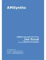 Preview for 1 page of AMSynths AM8044 Cascade VCF User Manual